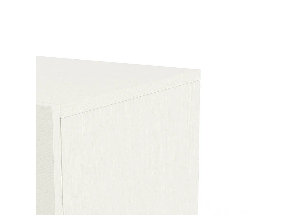 Kommode Genoni, 4 Schubladen, 70x40x76 cm Weiß, Schiebetüren, Schließen mit Gleiten