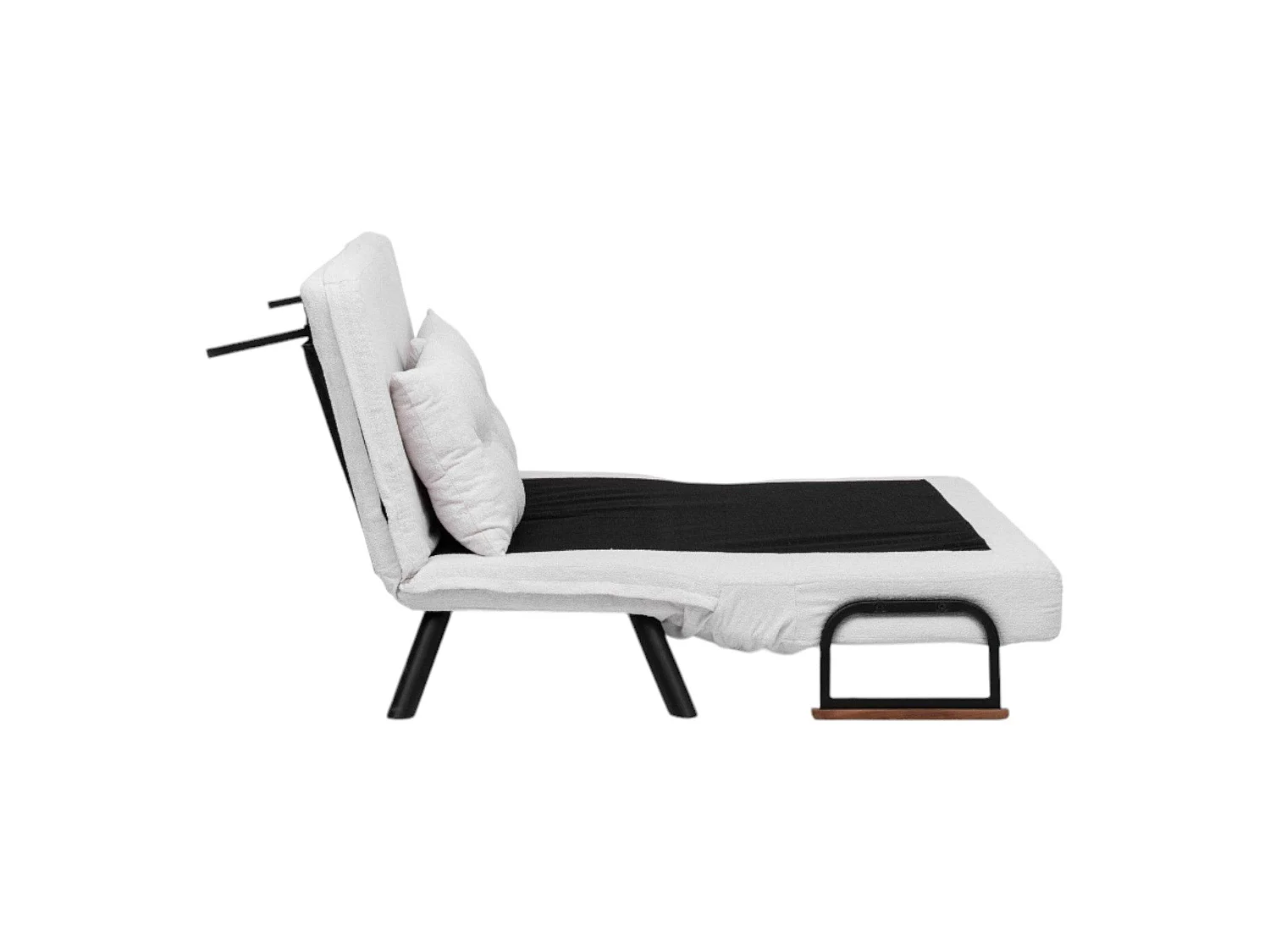 Canapé-lit 2 places Calvin, coffre de rangement, 133x78 cm blanc, inclinable, accoudoirs