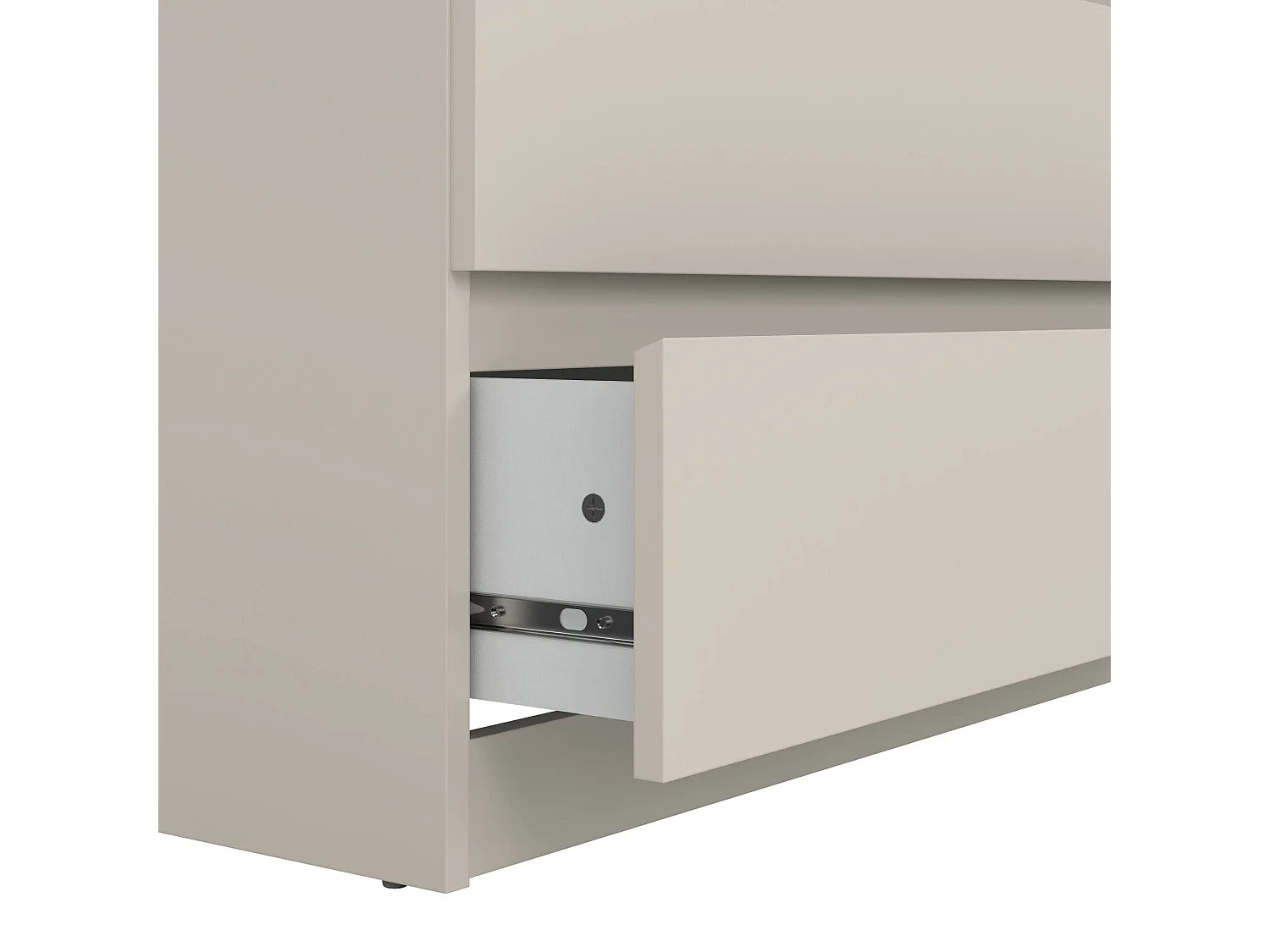 Ladekast Ansel, 5 laden, 77x50x111h cm beige, schuifopening, schuifsluiting