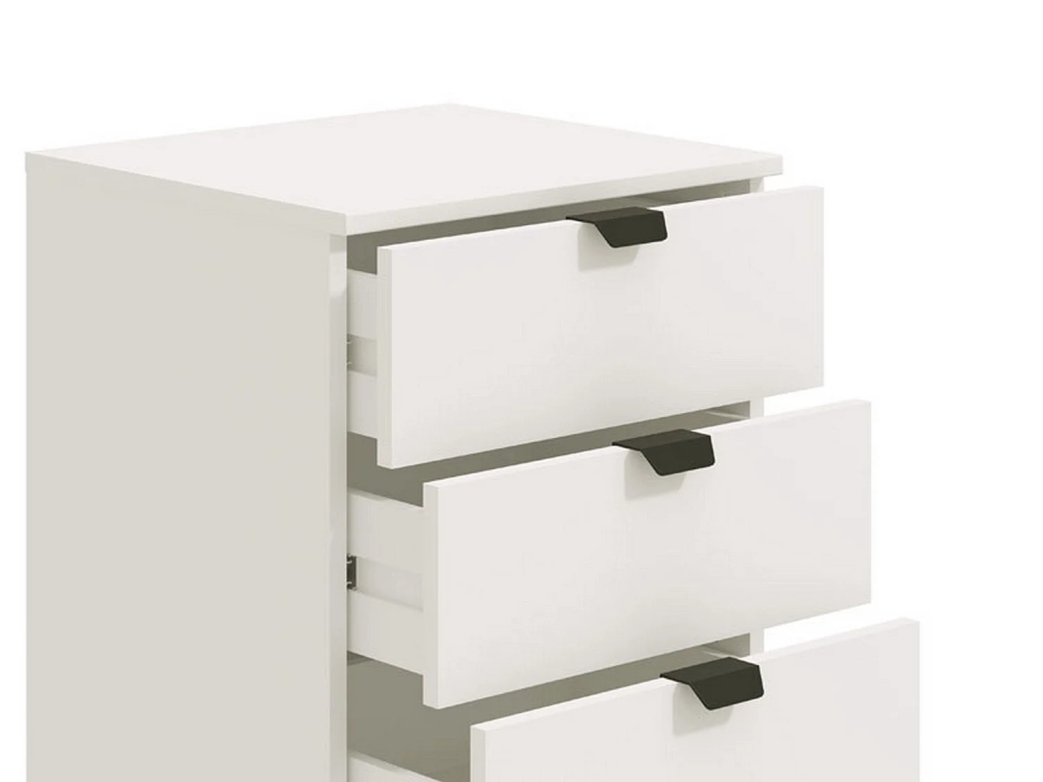 Cassettiera Mainarda, 5 Cassetti, 45x40x95h cm Bianco, Apertura Scorrevole, Chiusura Scorrevole