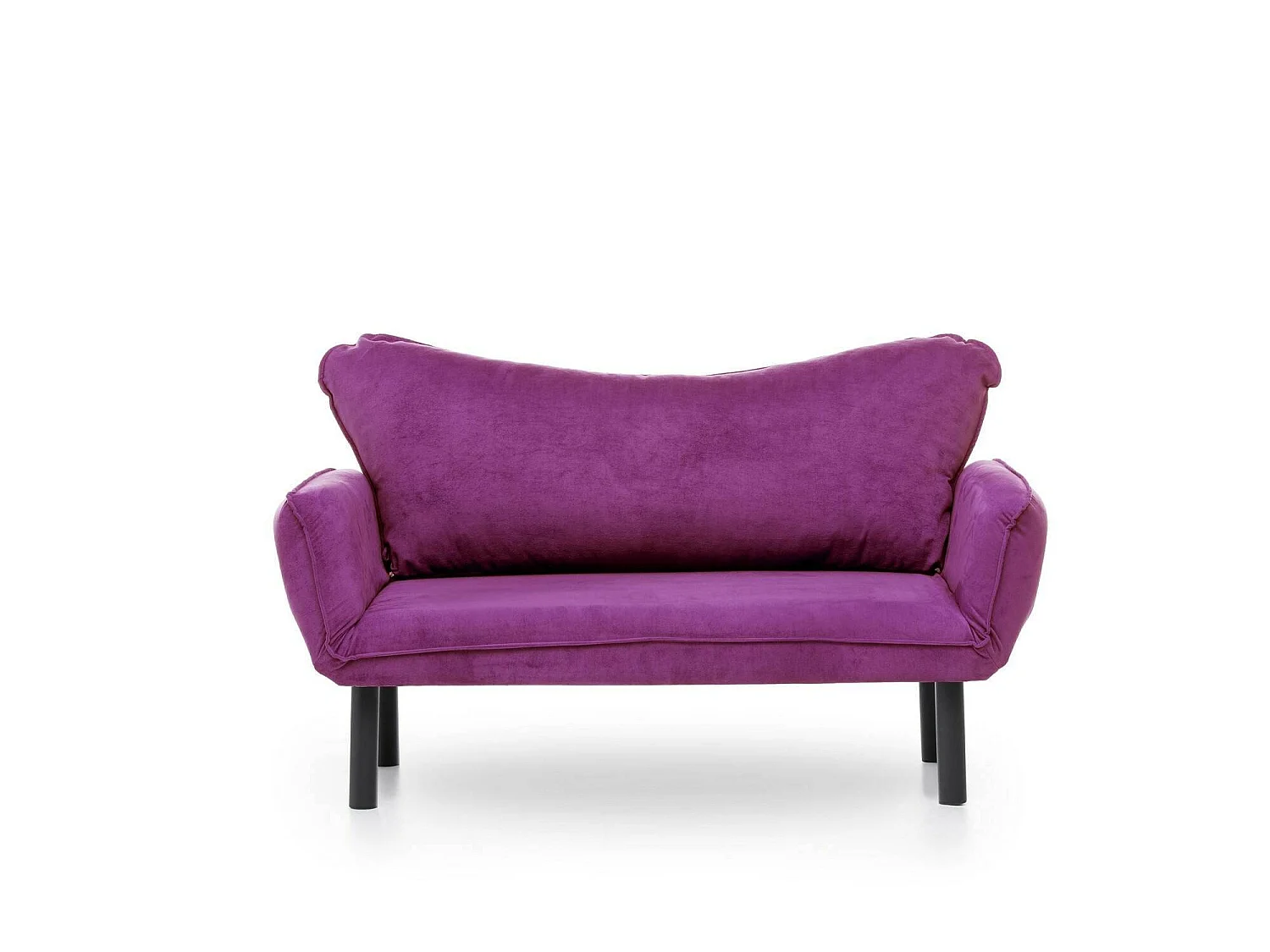 Divano Letto 2 Posti Mindulle, Reclinabile, 140x65 cm Viola, Braccioli, Posti a Sedere 2