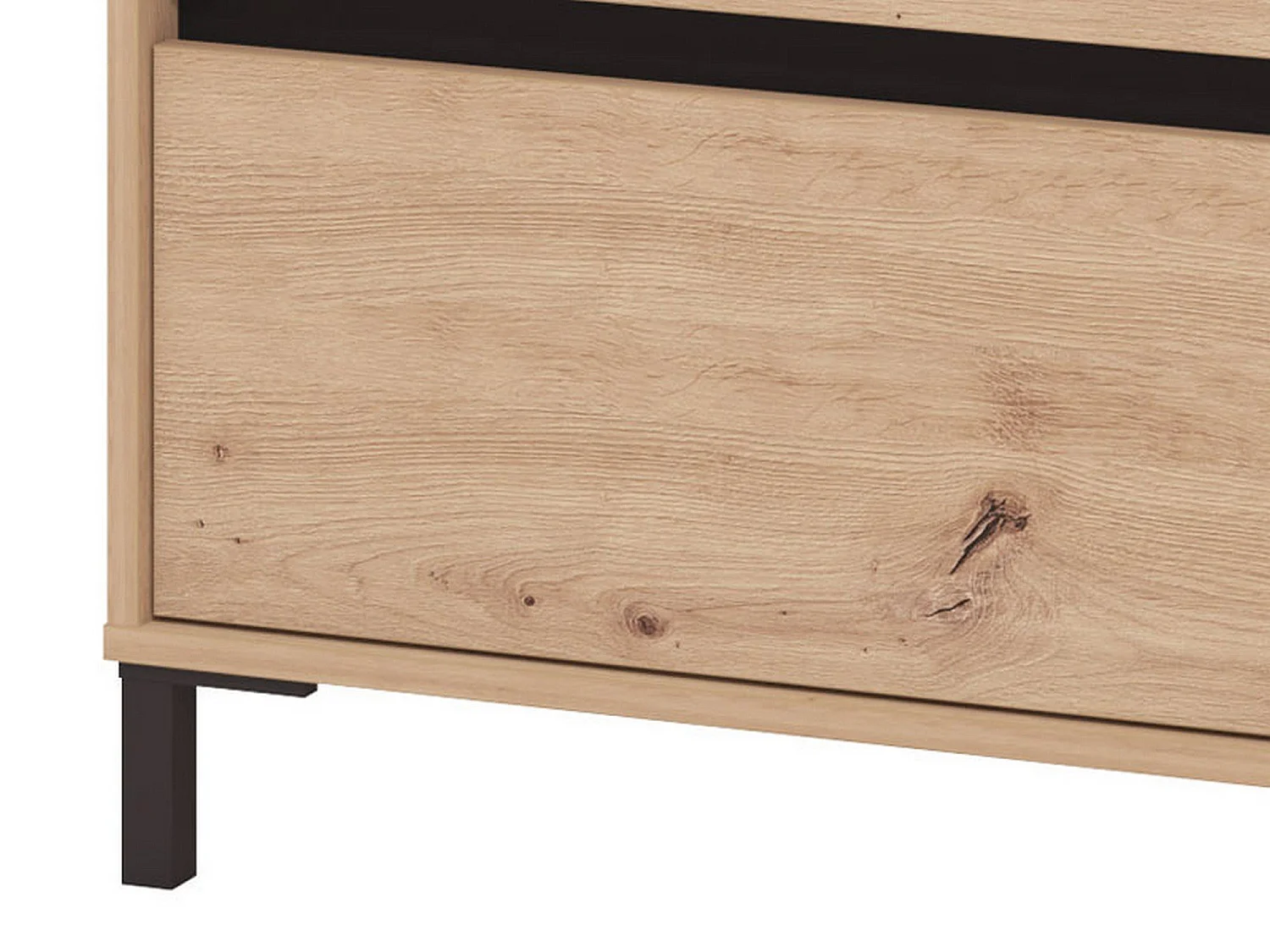 Cassettiera Mapello, 3 Cassetti, 80x40x90h cm Marrone Rovere Nodi, Apertura Scorrevole, Chiusura Scorrevole