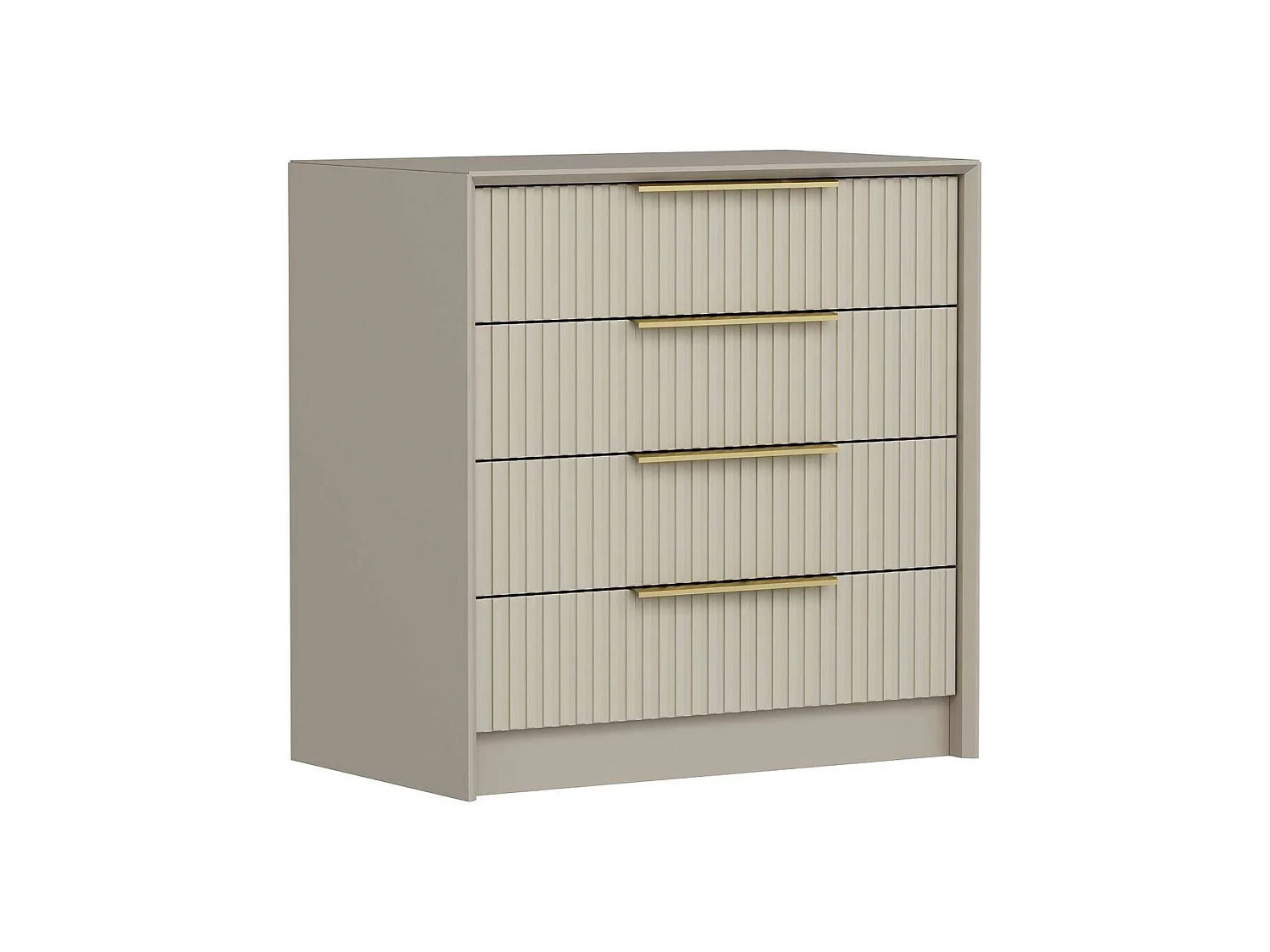 Cassettiera Fanoos, 7 Cassetti, 72x45x77h cm Grigio Cemento, Apertura Scorrevole, Chiusura Scorrevole