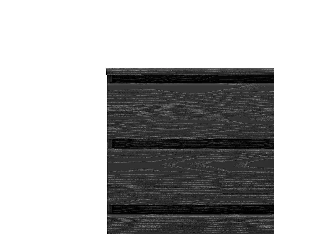 Cassettiera Ceraso, 6 Cassetti, 154x50x70h cm Nero, Apertura Scorrevole, Chiusura Scorrevole