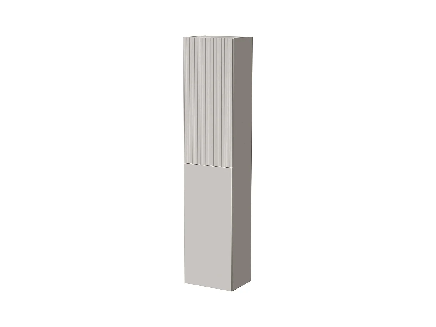 Vitrine Tabua, 4 étagères, 29.8x39.9x180h cm Beige, Meuble d'exposition