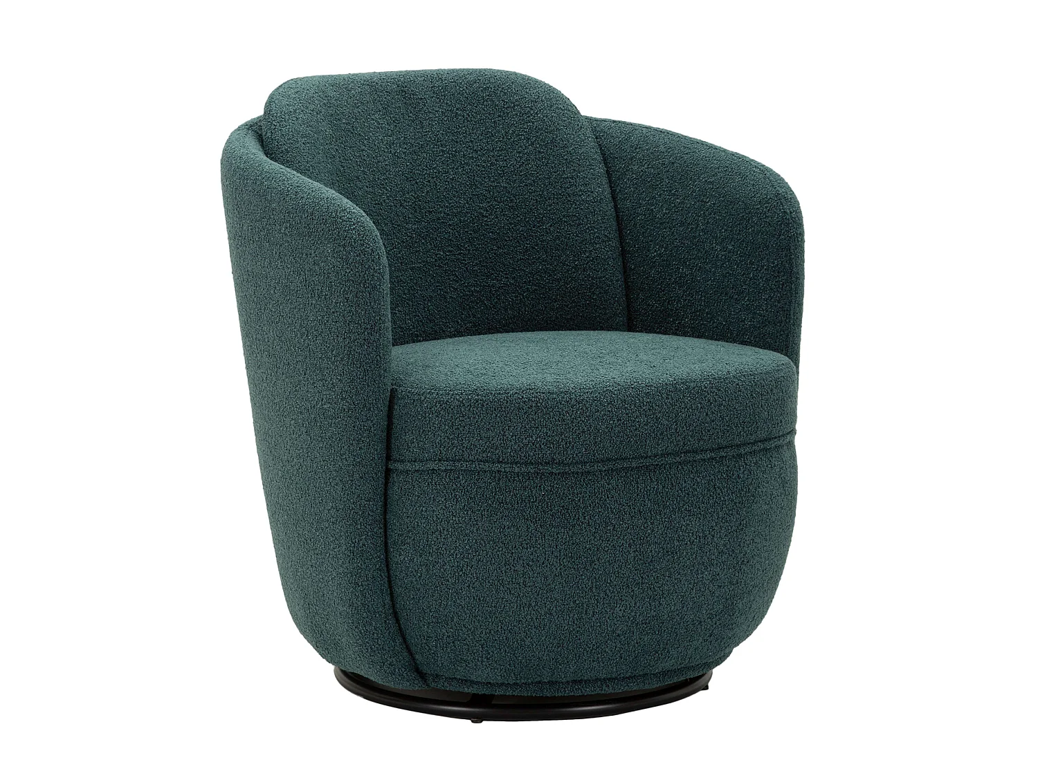 Poltrona Morond, Base Girevole, 70x72x75h cm Verde Ottanio, Poltroncina, Braccioli, Materiale Struttura in Legno Nobilitato