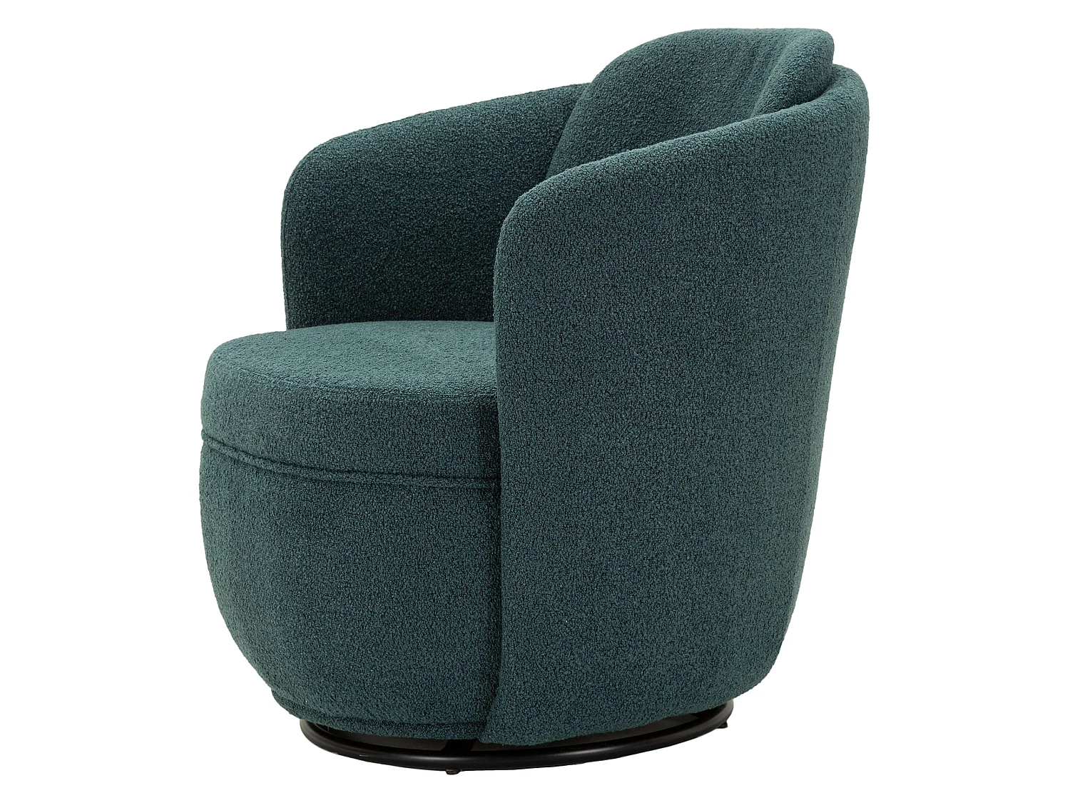 Poltrona Morond, Base Girevole, 70x72x75h cm Verde Ottanio, Poltroncina, Braccioli, Materiale Struttura in Legno Nobilitato