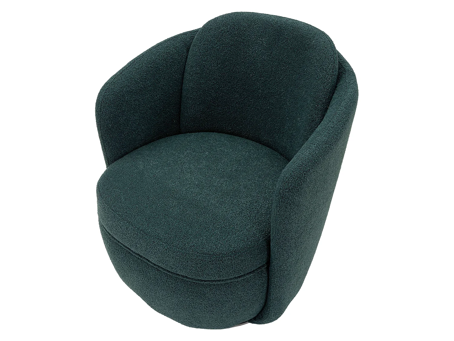 Poltrona Morond, Base Girevole, 70x72x75h cm Verde Ottanio, Poltroncina, Braccioli, Materiale Struttura in Legno Nobilitato