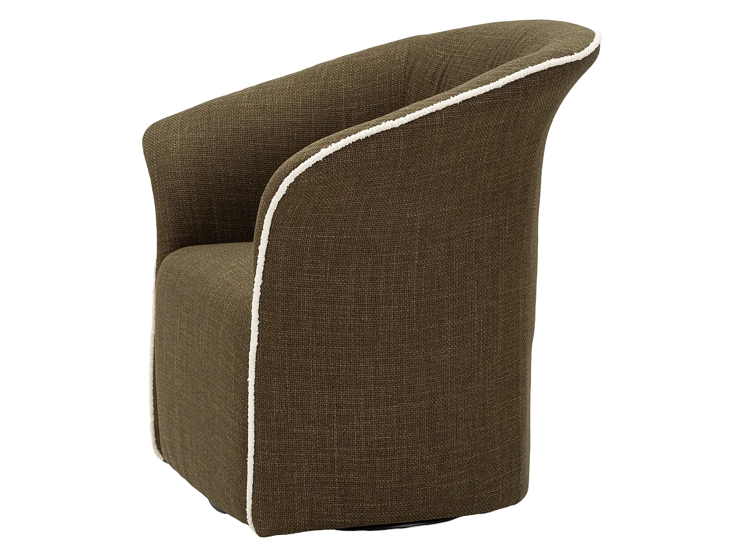 Fauteuil Toamas, Base Pivotante, 84x66x80h cm Vert, Petit Fauteuil, Accoudoirs, Structure Métallique