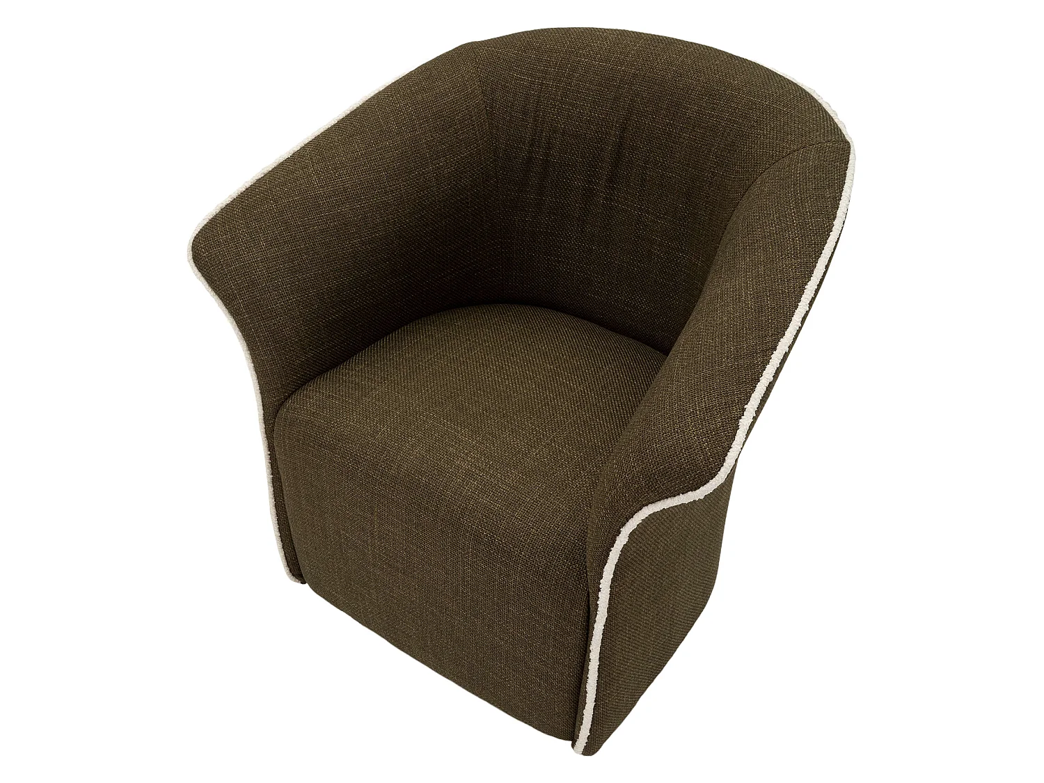 Fauteuil Toamas, Base Pivotante, 84x66x80h cm Vert, Petit Fauteuil, Accoudoirs, Structure Métallique
