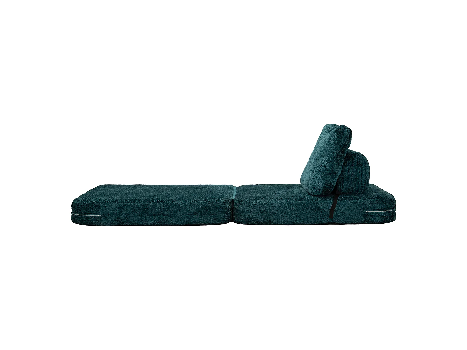 Poltrona Abyane, Trasformabile in Letto, Rivestimento in Tessuto Bouclè, 31x31x97h cm Verde Petrolio, Poltroncina, Reclinabile