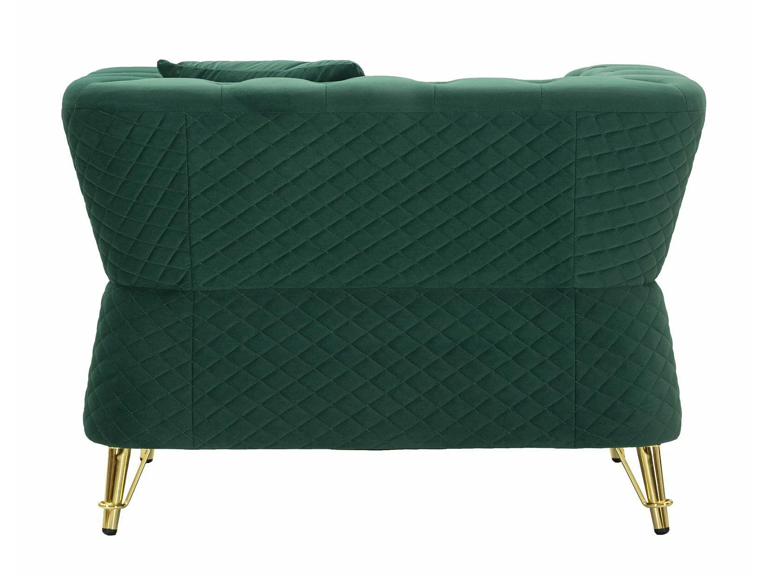 Gabbiano fauteuil, armleuningen, 104x83x76h cm groen, fauteuil, draagvermogen 200 kg, framekleur goud