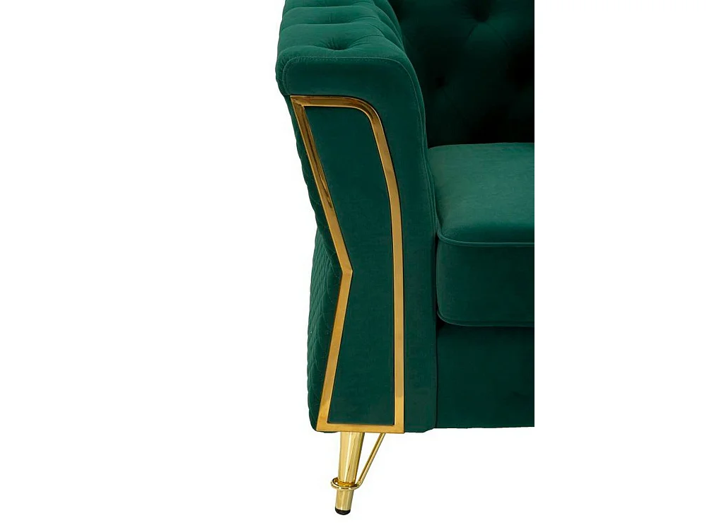 Fauteuil Mouette, accoudoirs, or