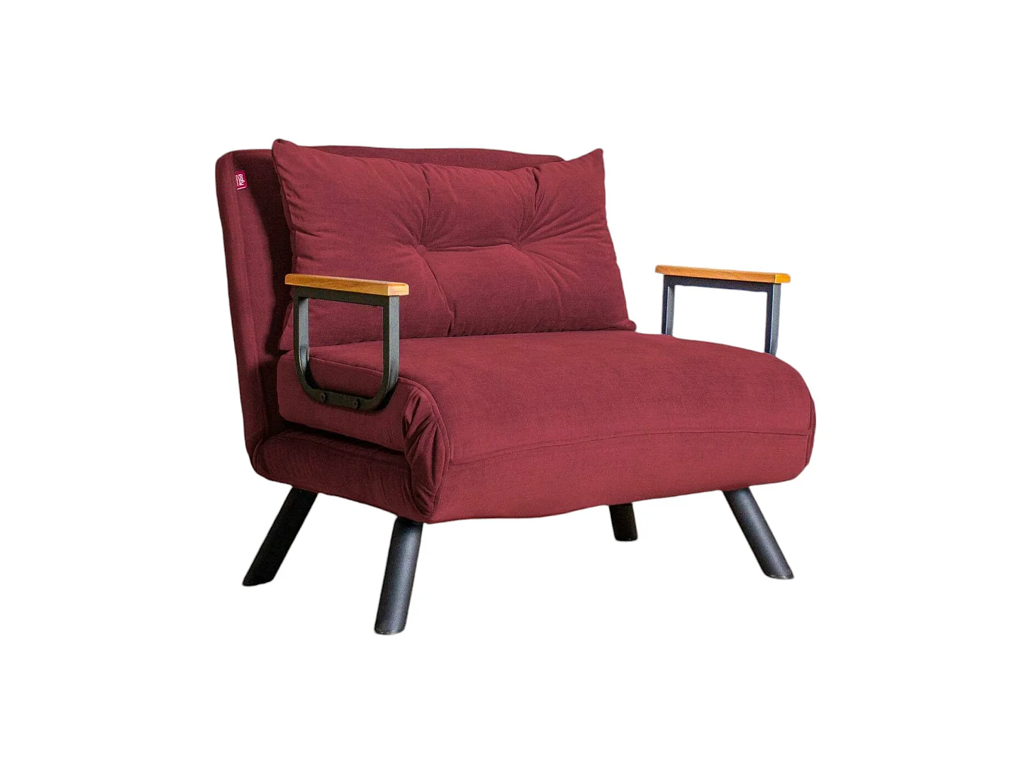 Poltrona Keoni, Reclinabile, 60x78x78h cm Rosso, Poltroncina, Braccioli, Peso Supportato 100 kg