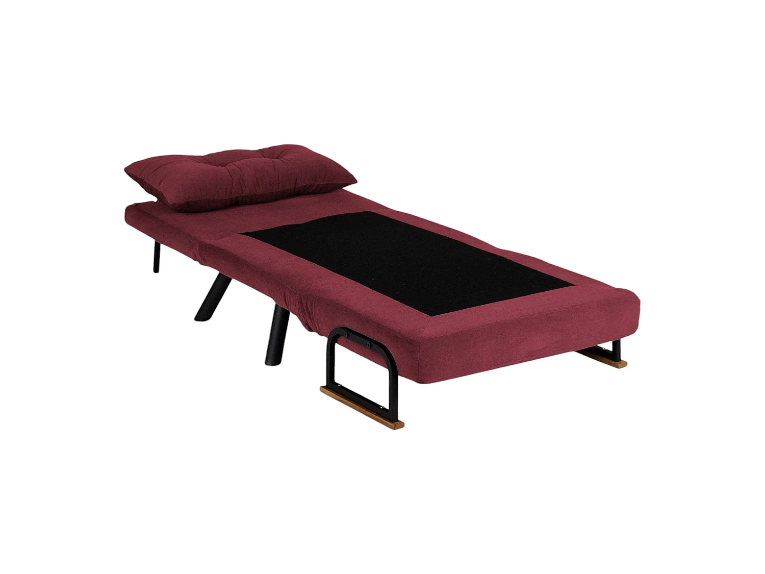 Poltrona Keoni, Reclinabile, 60x78x78h cm Rosso, Poltroncina, Braccioli, Peso Supportato 100 kg