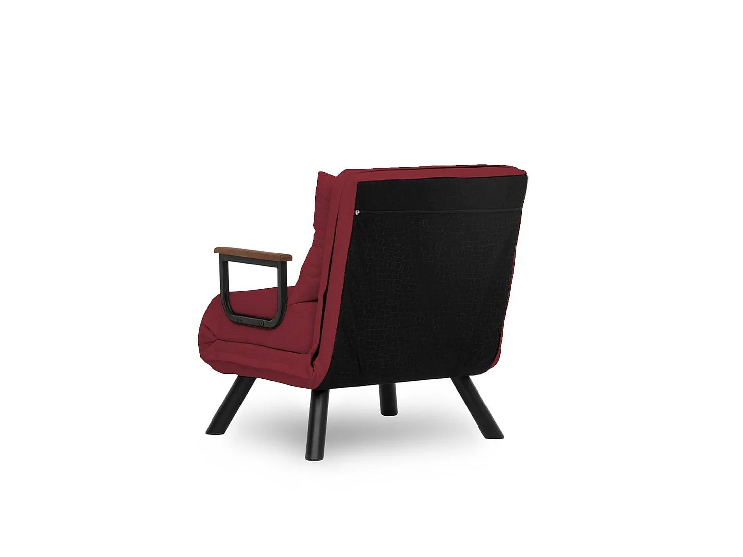 Poltrona Keoni, Reclinabile, 60x78x78h cm Rosso, Poltroncina, Braccioli, Peso Supportato 100 kg