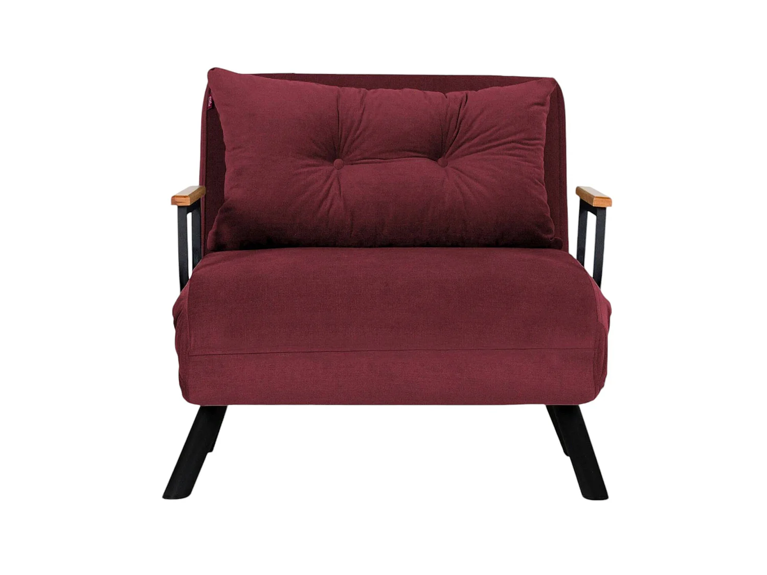 Poltrona Keoni, Reclinabile, 60x78x78h cm Rosso, Poltroncina, Braccioli, Peso Supportato 100 kg