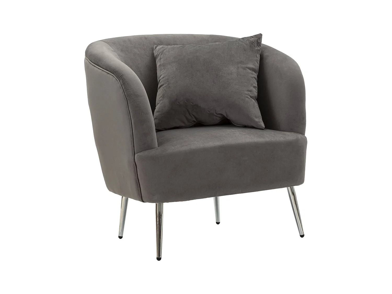 Fauteuil Landi, accoudoirs, argent
