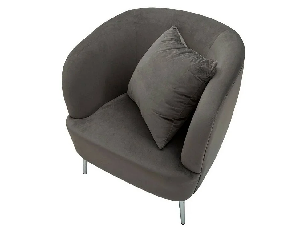 Fauteuil Landi, accoudoirs, argent