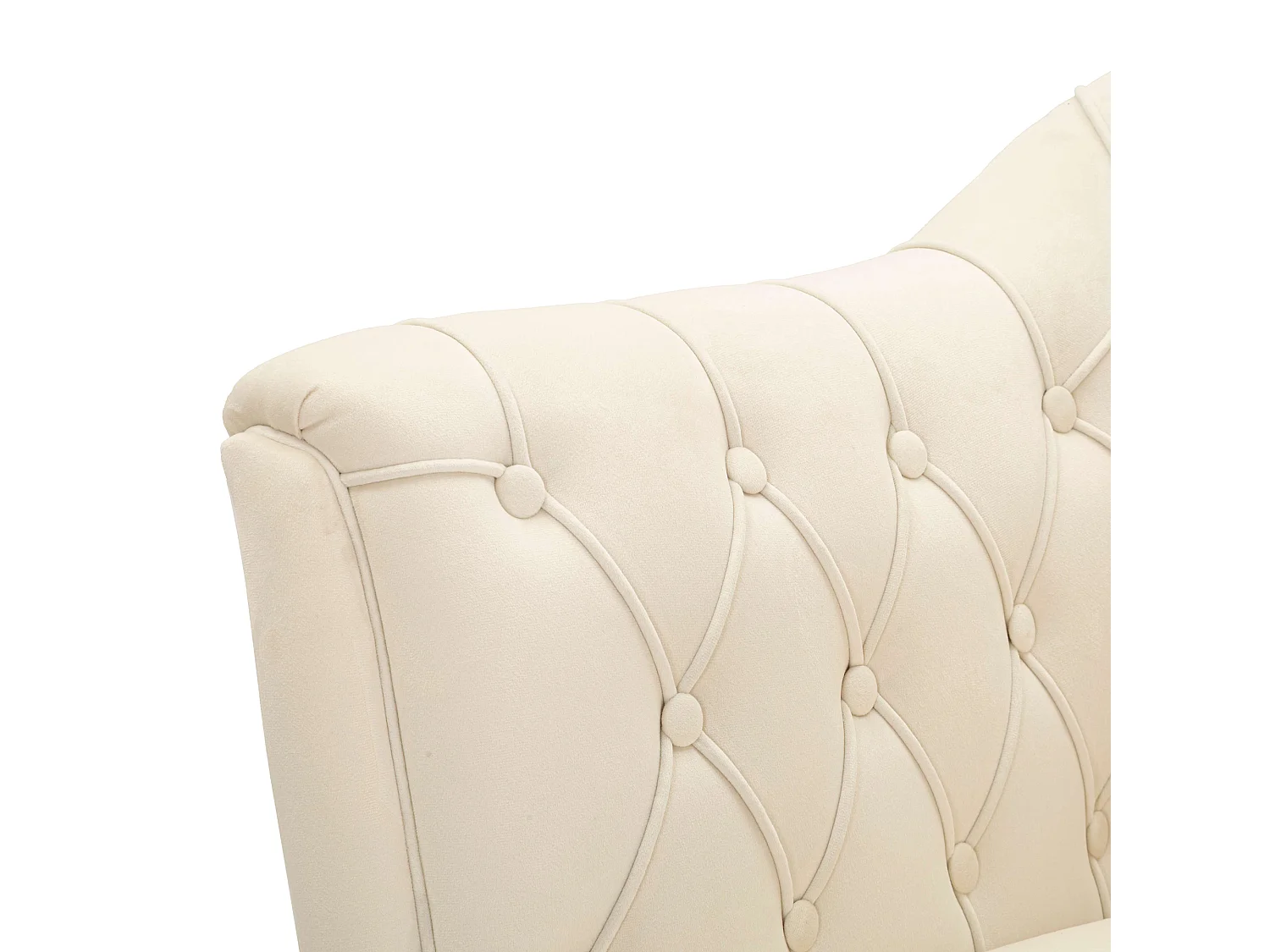 Fauteuil Turtuk, avec Coussin, 88x83x91h cm Blanc Crème, Petit Fauteuil, Accoudoirs, Nuance de Couleur Structure Crème