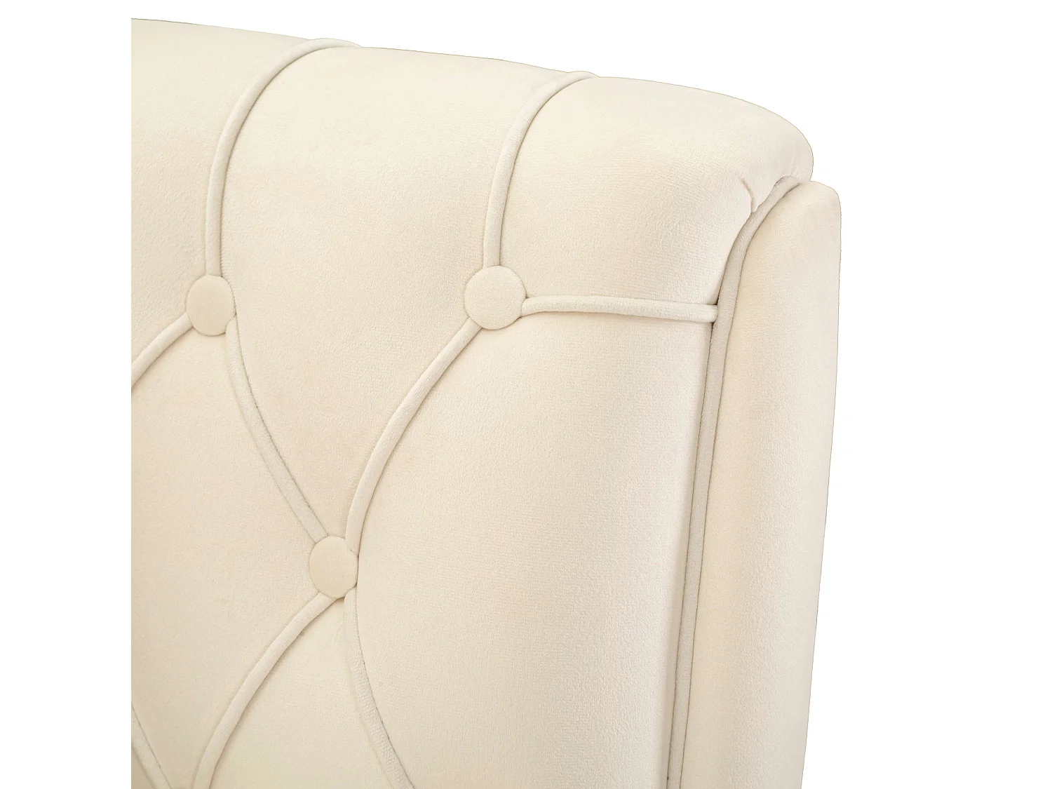 Fauteuil Turtuk, avec Coussin, 88x83x91h cm Blanc Crème, Petit Fauteuil, Accoudoirs, Nuance de Couleur Structure Crème