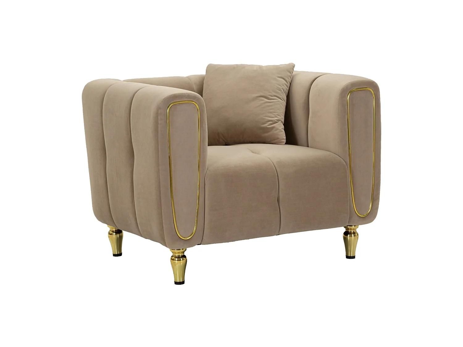 Fauteuil Madama, Accoudoirs, or