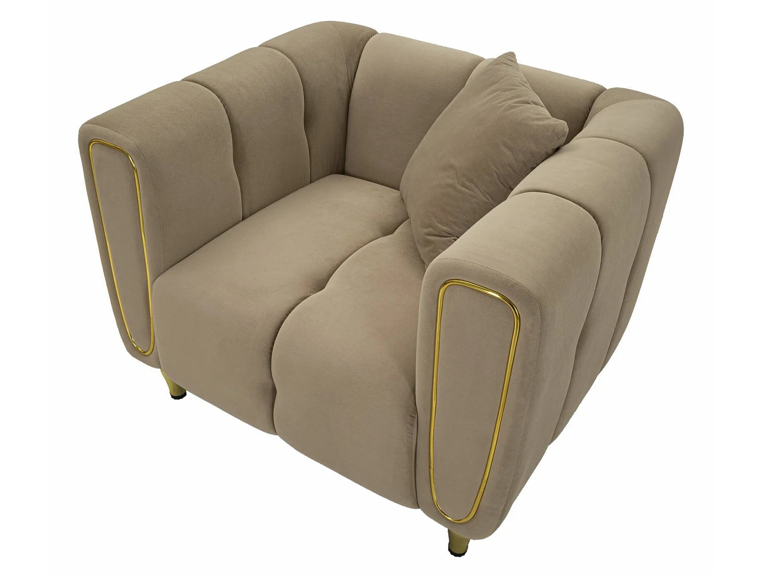Fauteuil Madama, Accoudoirs, or