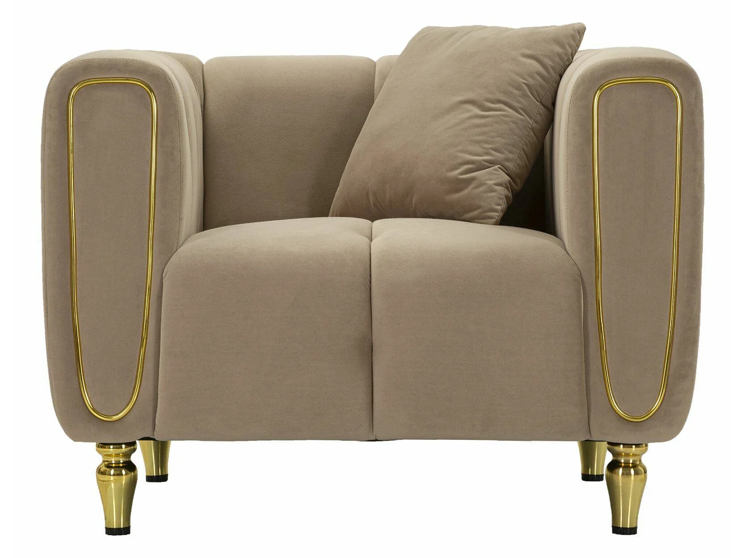 Fauteuil Madama, Accoudoirs, or