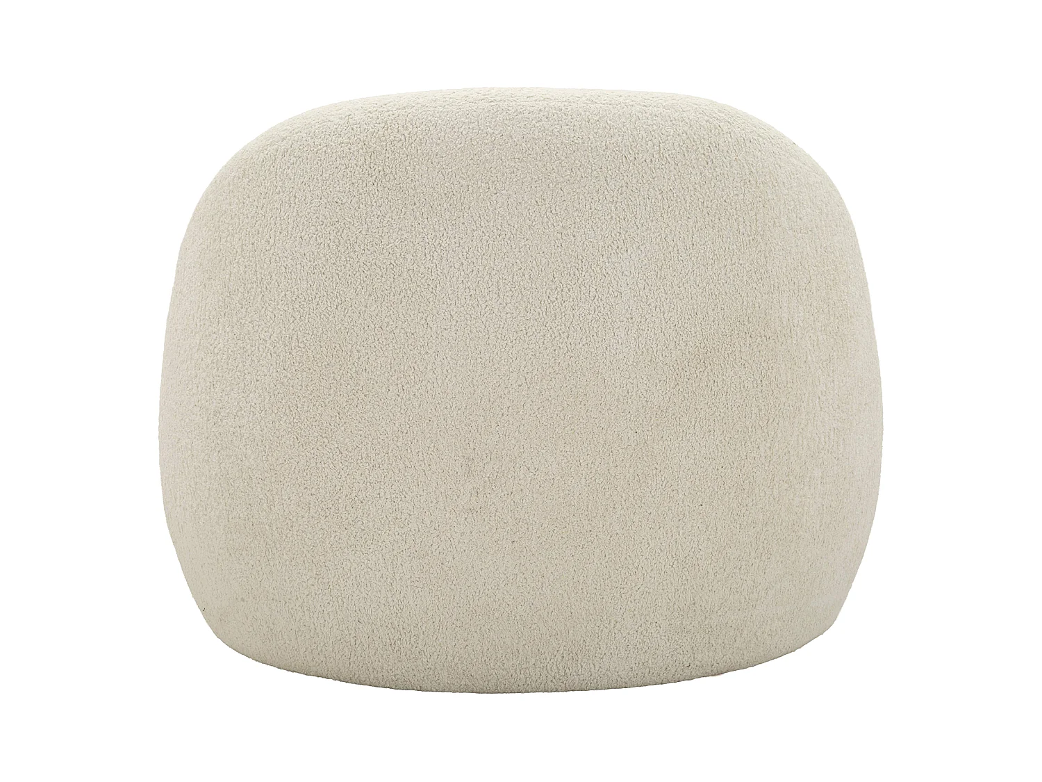 Fauteuil Nubra, Revêtement en Tissu Bouclé, 80x56x83h cm Blanc, Petit Fauteuil, Accoudoirs, Structure en Tissu