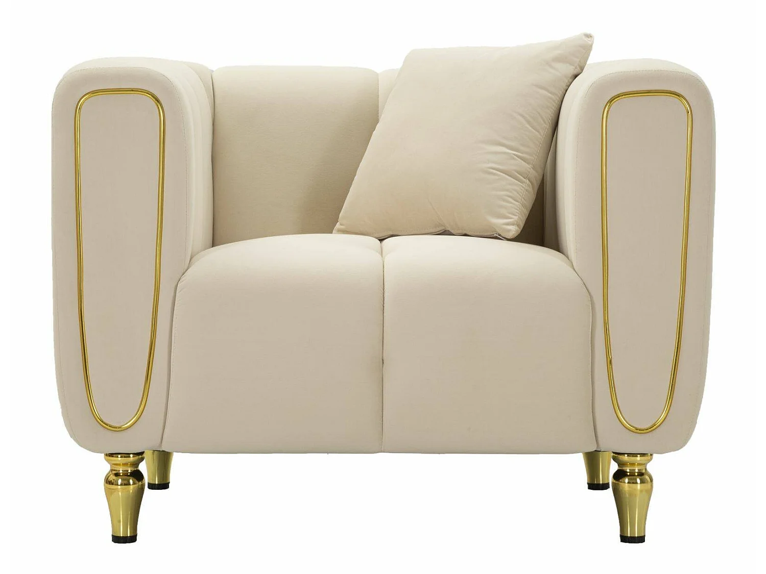 Madama fauteuil, armleuningen, 81x97x71h cm crèmewit, leunstoel, draagvermogen 200 kg, zithoogte 44 cm