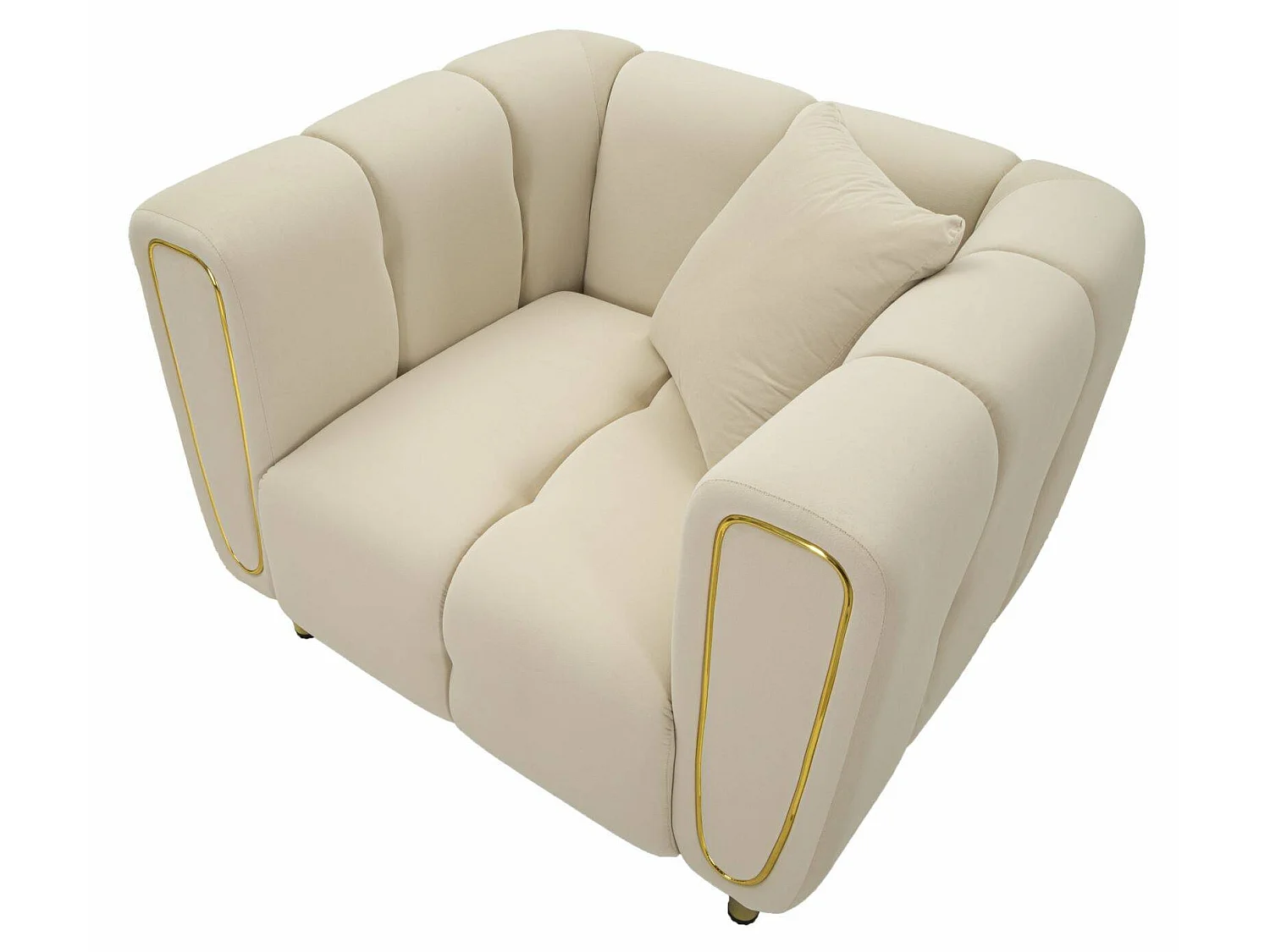 Madama fauteuil, armleuningen, 81x97x71h cm crèmewit, leunstoel, draagvermogen 200 kg, zithoogte 44 cm