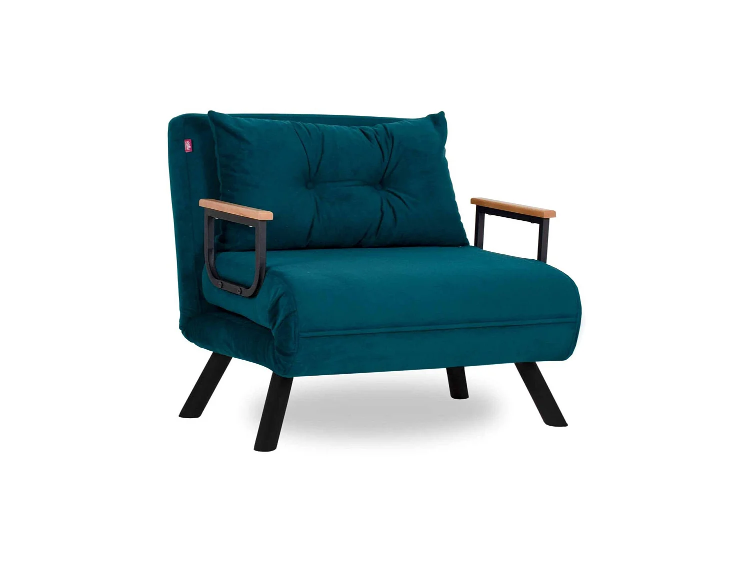 Poltrona Keoni, Reclinabile, 60x78x78h cm Verde Acqua, Poltroncina, Braccioli, Peso Supportato 100 kg