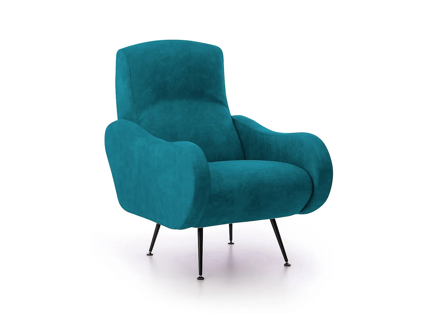 Poltrona Lasnigo, Braccioli Made in Italy, 70x100x98h cm Azzurro, Poltroncina, Peso Supportato 90 kg, Materiale Struttura in Legno