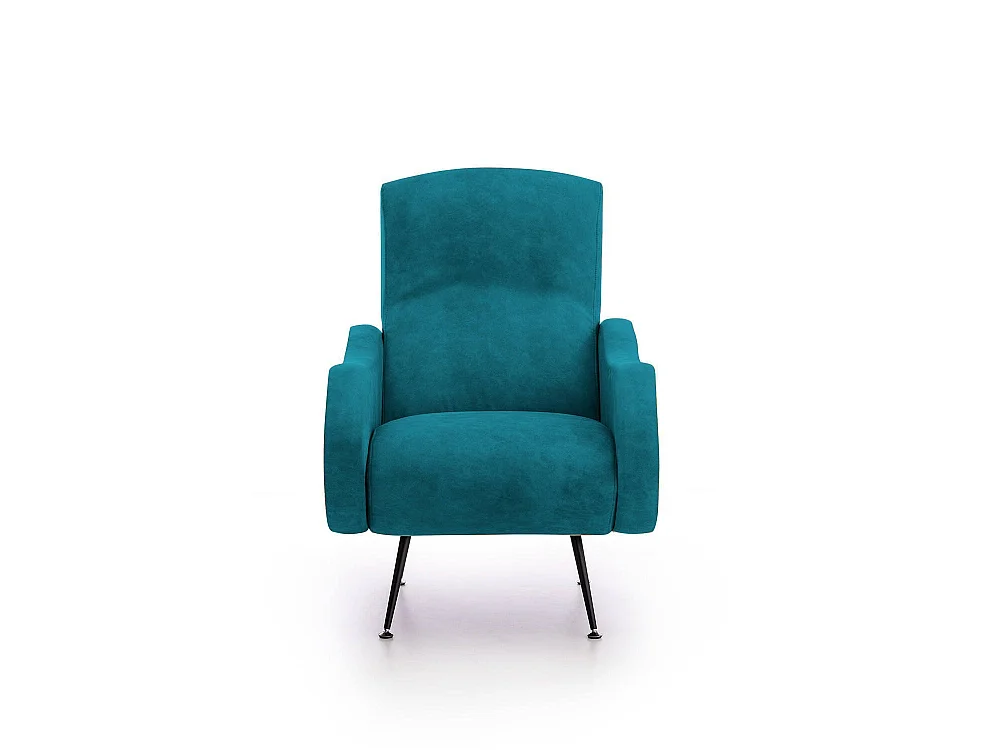 Poltrona Lasnigo, Braccioli Made in Italy, 70x100x98h cm Azzurro, Poltroncina, Peso Supportato 90 kg, Materiale Struttura in Legno