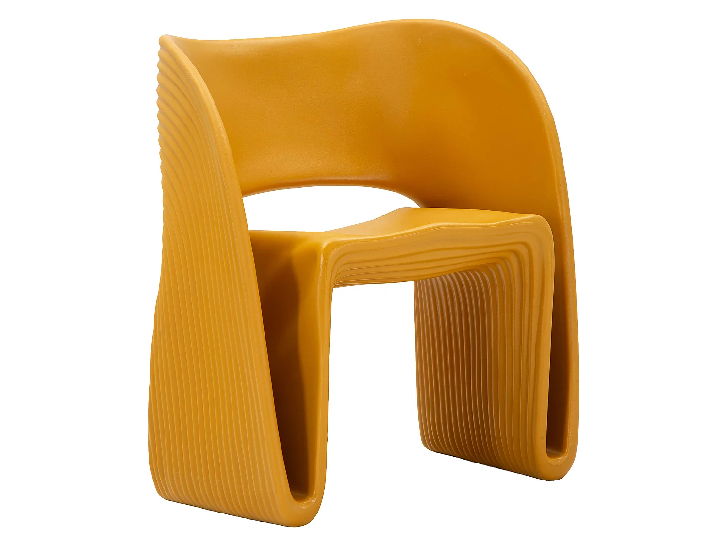 Poltrona Galire, Adatto per Indoor/outdoor, 59x79x68h cm Arancione Senape, Poltroncina, Braccioli, Altezza Seduta 45 cm