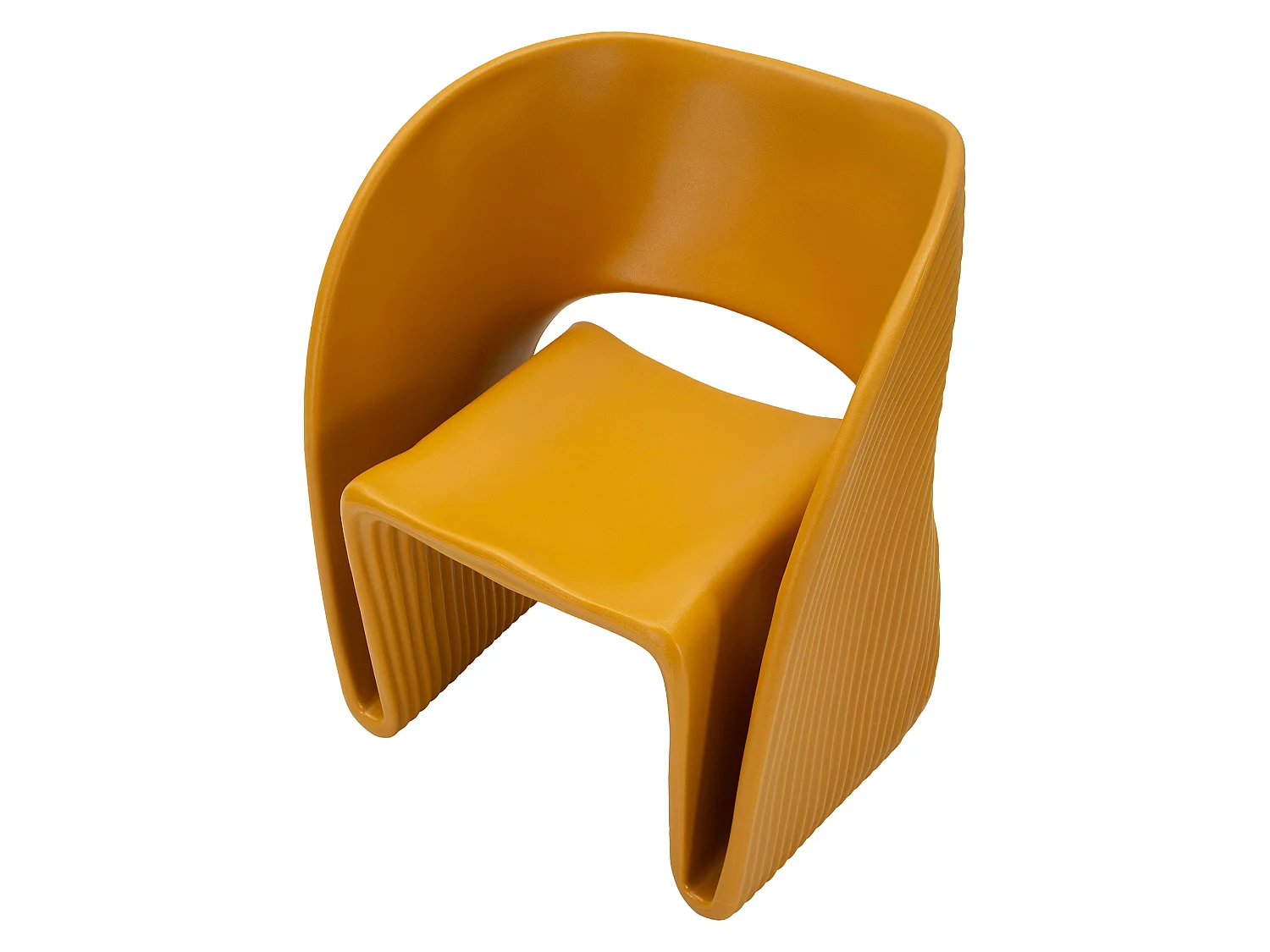 Poltrona Galire, Adatto per Indoor/outdoor, 59x79x68h cm Arancione Senape, Poltroncina, Braccioli, Altezza Seduta 45 cm