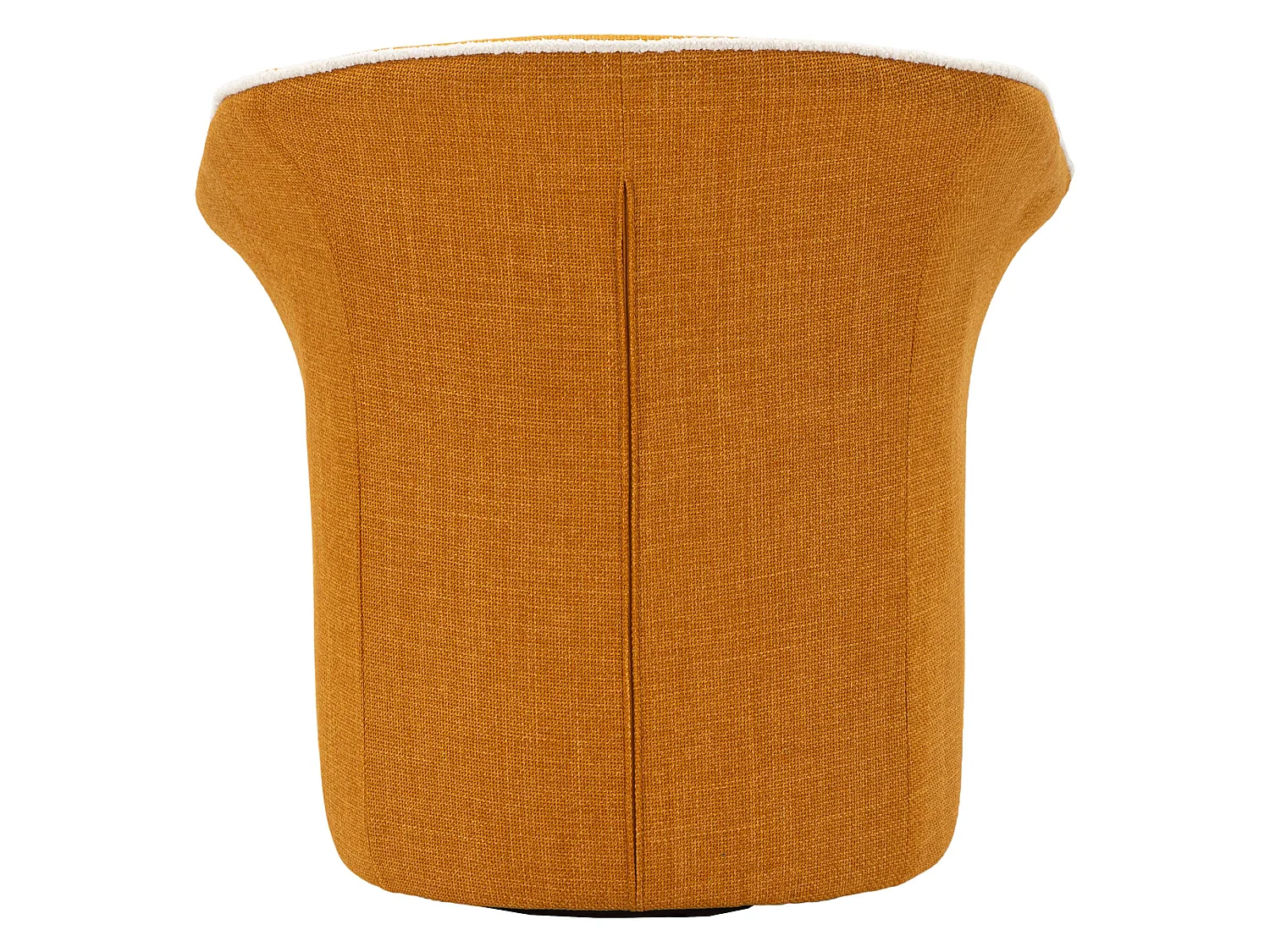 Fauteuil Toamas, Base Pivotante, 84x66x80h cm Jaune Moutarde, Petit Fauteuil avec Accoudoirs, Structure en Métal