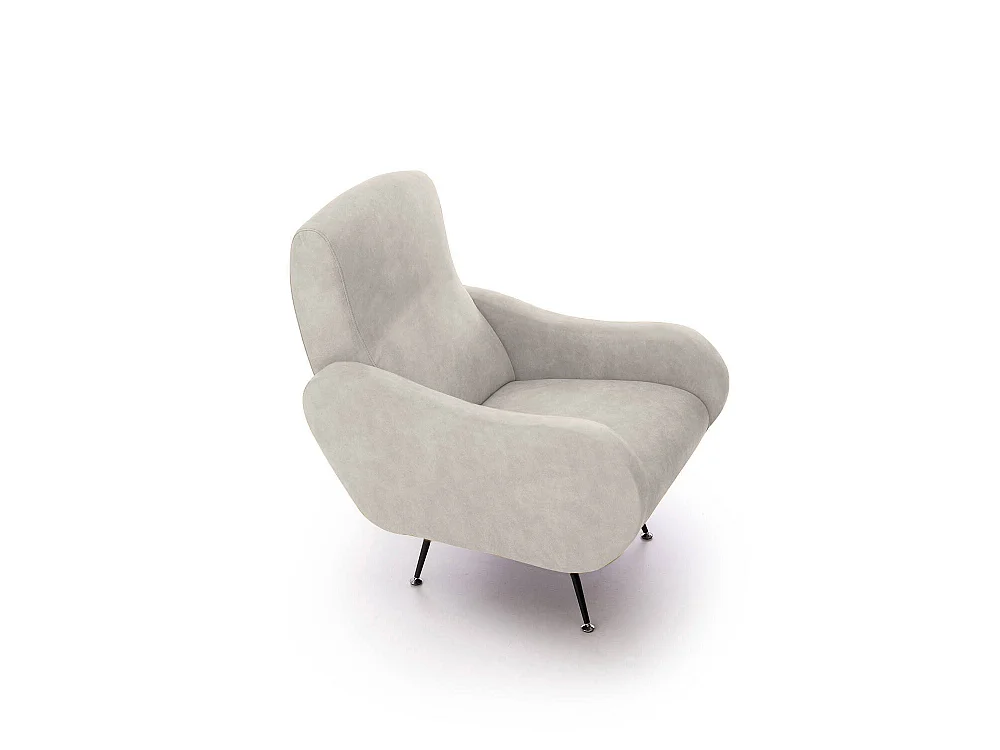 Poltrona Lasnigo, Braccioli Made in Italy, 70x100x98h cm Beige, Poltroncina, Peso Supportato 90 kg, Materiale Struttura in Legno
