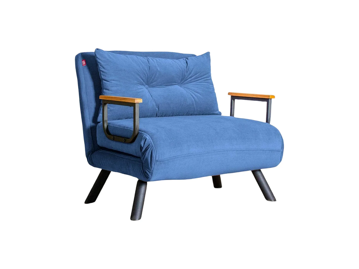 Poltrona Keoni, Reclinabile, 60x78x78h cm blu, Poltroncina, Braccioli, Peso Supportato 100 kg
