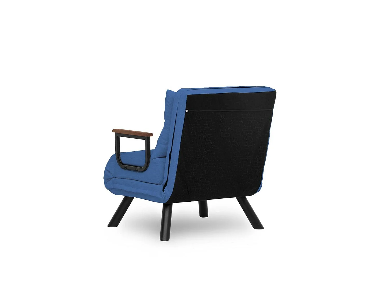 Poltrona Keoni, Reclinabile, 60x78x78h cm blu, Poltroncina, Braccioli, Peso Supportato 100 kg