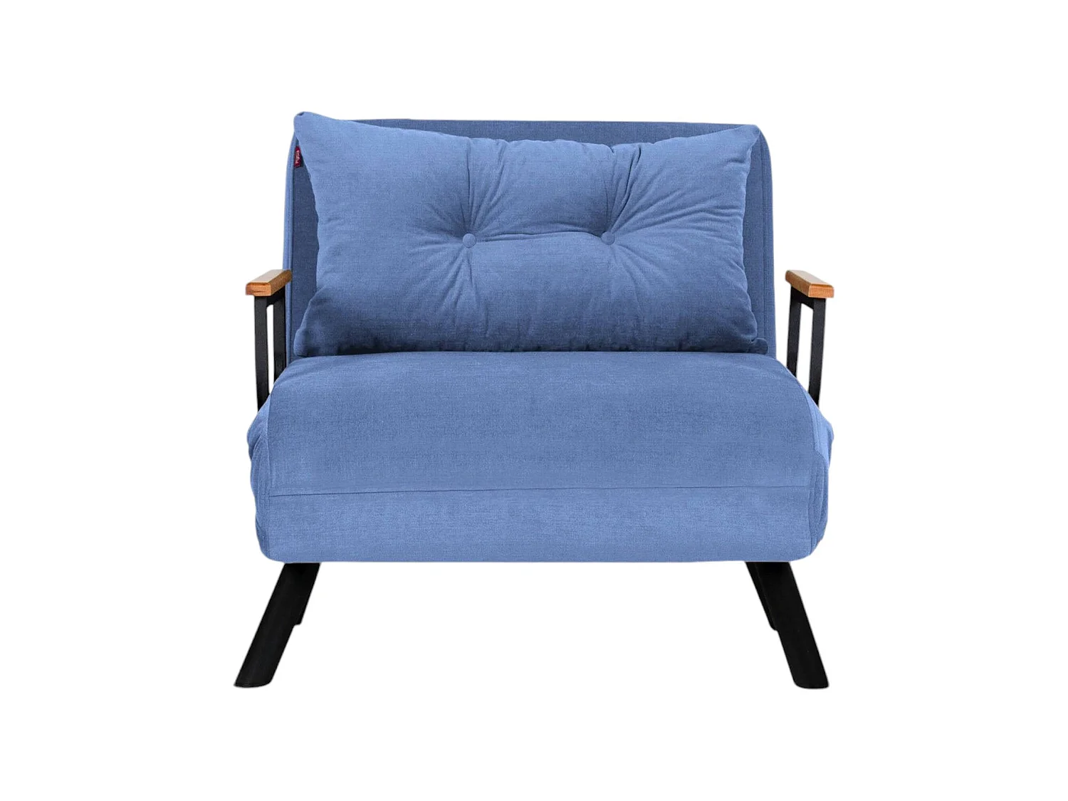 Poltrona Keoni, Reclinabile, 60x78x78h cm blu, Poltroncina, Braccioli, Peso Supportato 100 kg