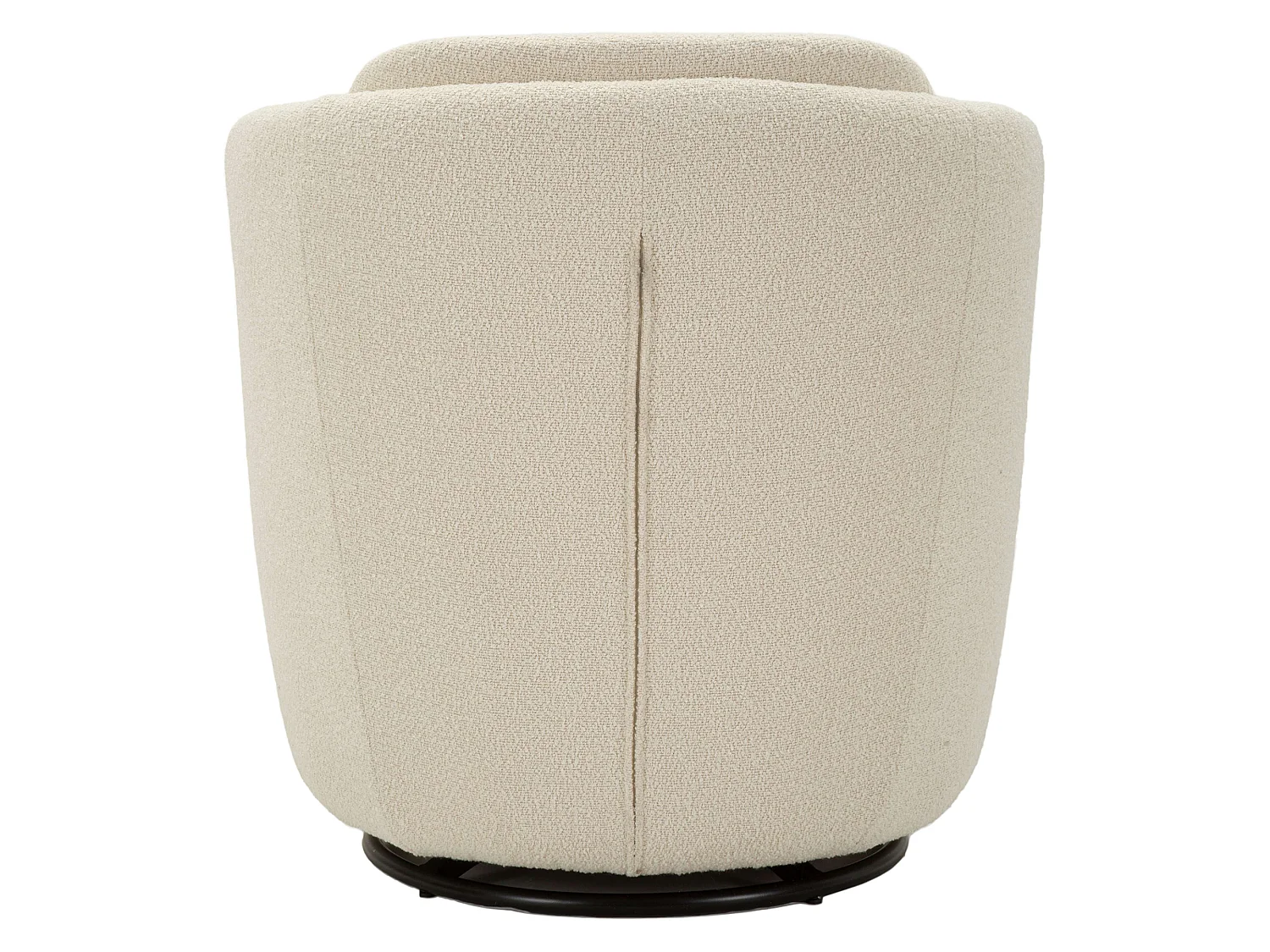 Poltrona Morond, Base Girevole, 70x72x75h cm Bianco Crema, Poltroncina, Braccioli, Materiale Struttura in Legno Nobilitato