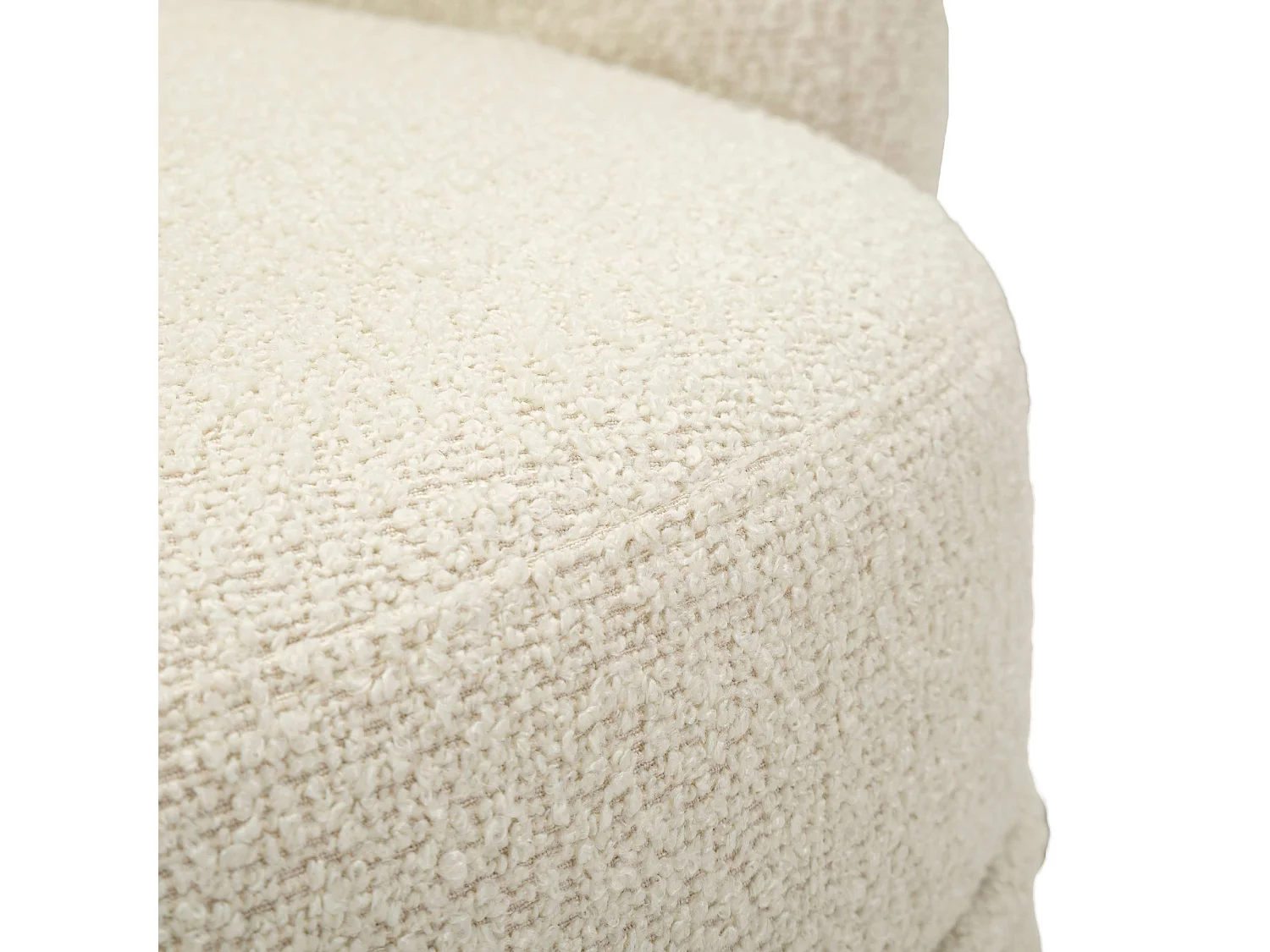 Poltrona Morond, Base Girevole, 70x72x75h cm Bianco Crema, Poltroncina, Braccioli, Materiale Struttura in Legno Nobilitato
