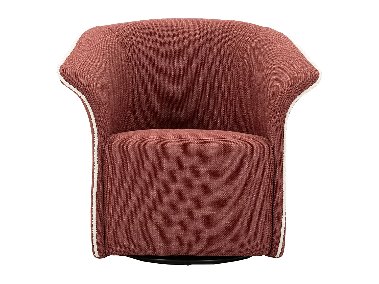 Fauteuil Toamas, Base Pivotante, 84x66x80h cm Rouge, Fauteuil avec Accoudoirs, Structure Métallique