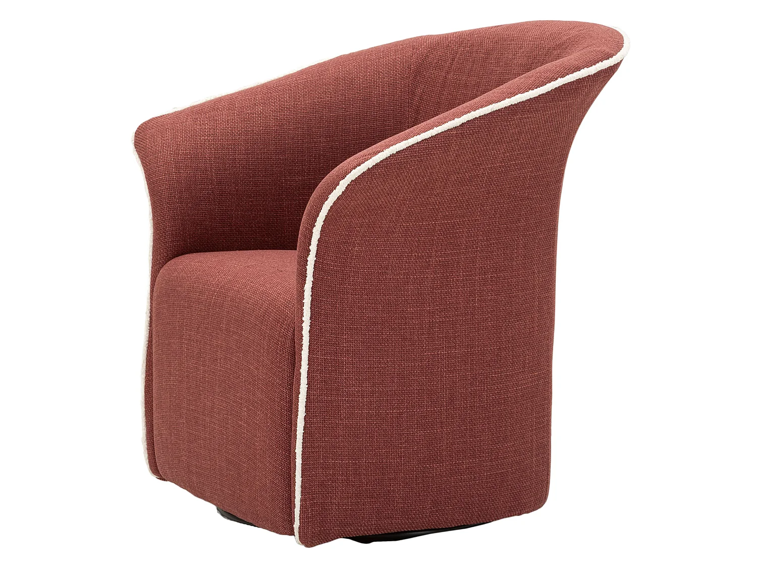 Fauteuil Toamas, Base Pivotante, 84x66x80h cm Rouge, Fauteuil avec Accoudoirs, Structure Métallique