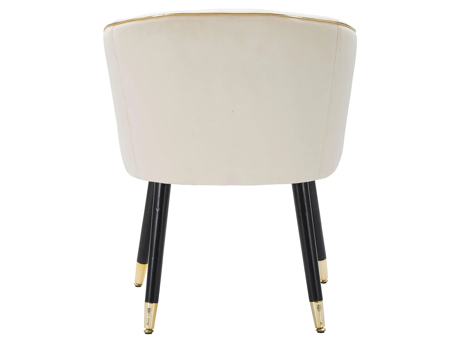 Fauteuil Cachi, Accoudoirs, 62x58x78h cm Blanc, Petit Fauteuil, Structure en Tissu, Couleur Or