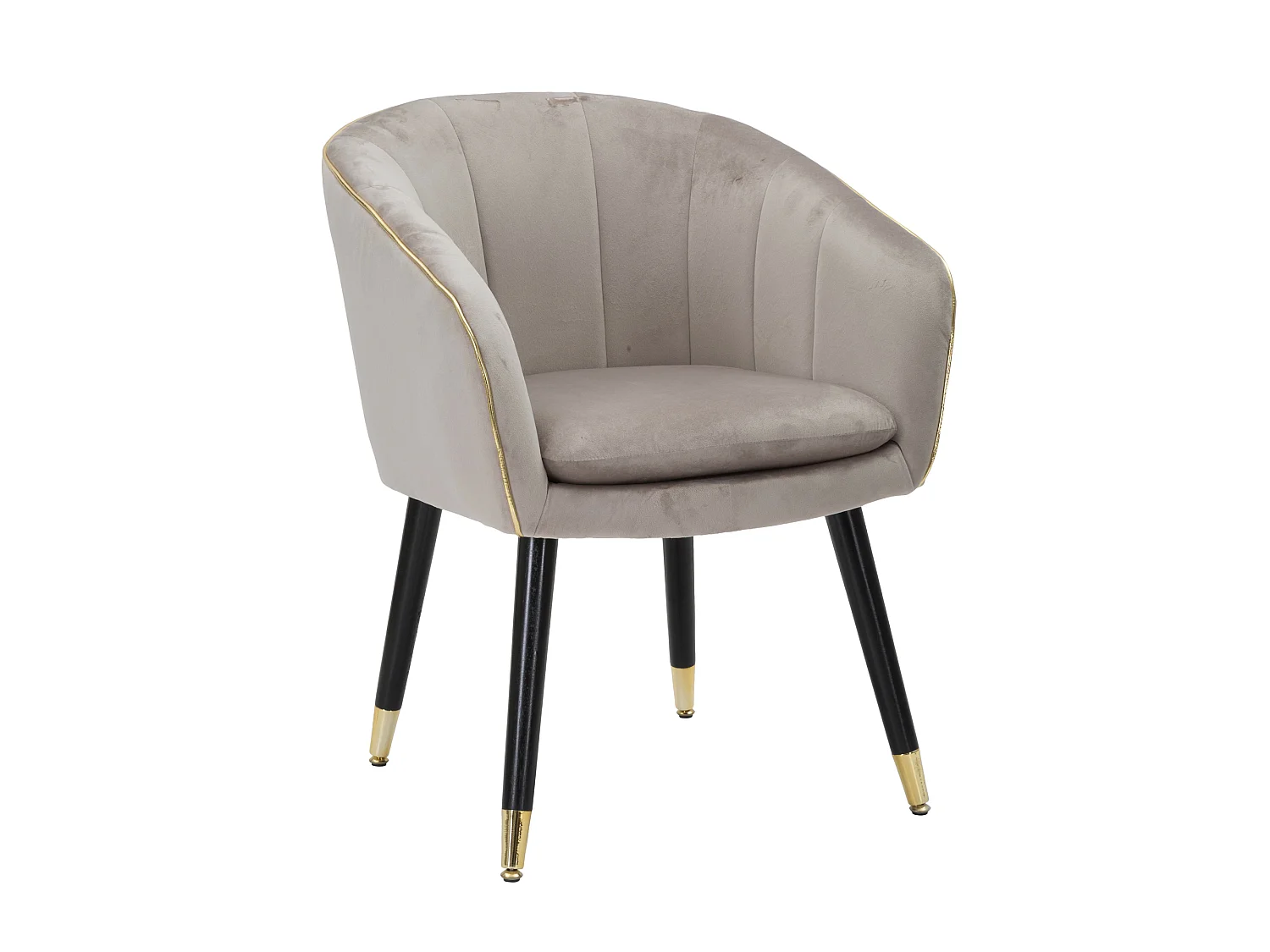 Poltrona Cachi, Braccioli, 62x58x78h cm Grigio, Poltroncina, Materiale Struttura in Tessuto, Colore Struttura oro