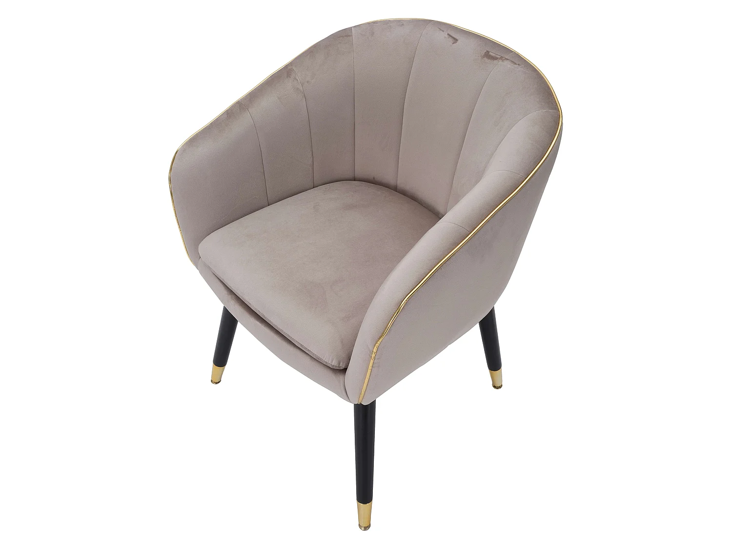 Poltrona Cachi, Braccioli, 62x58x78h cm Grigio, Poltroncina, Materiale Struttura in Tessuto, Colore Struttura oro