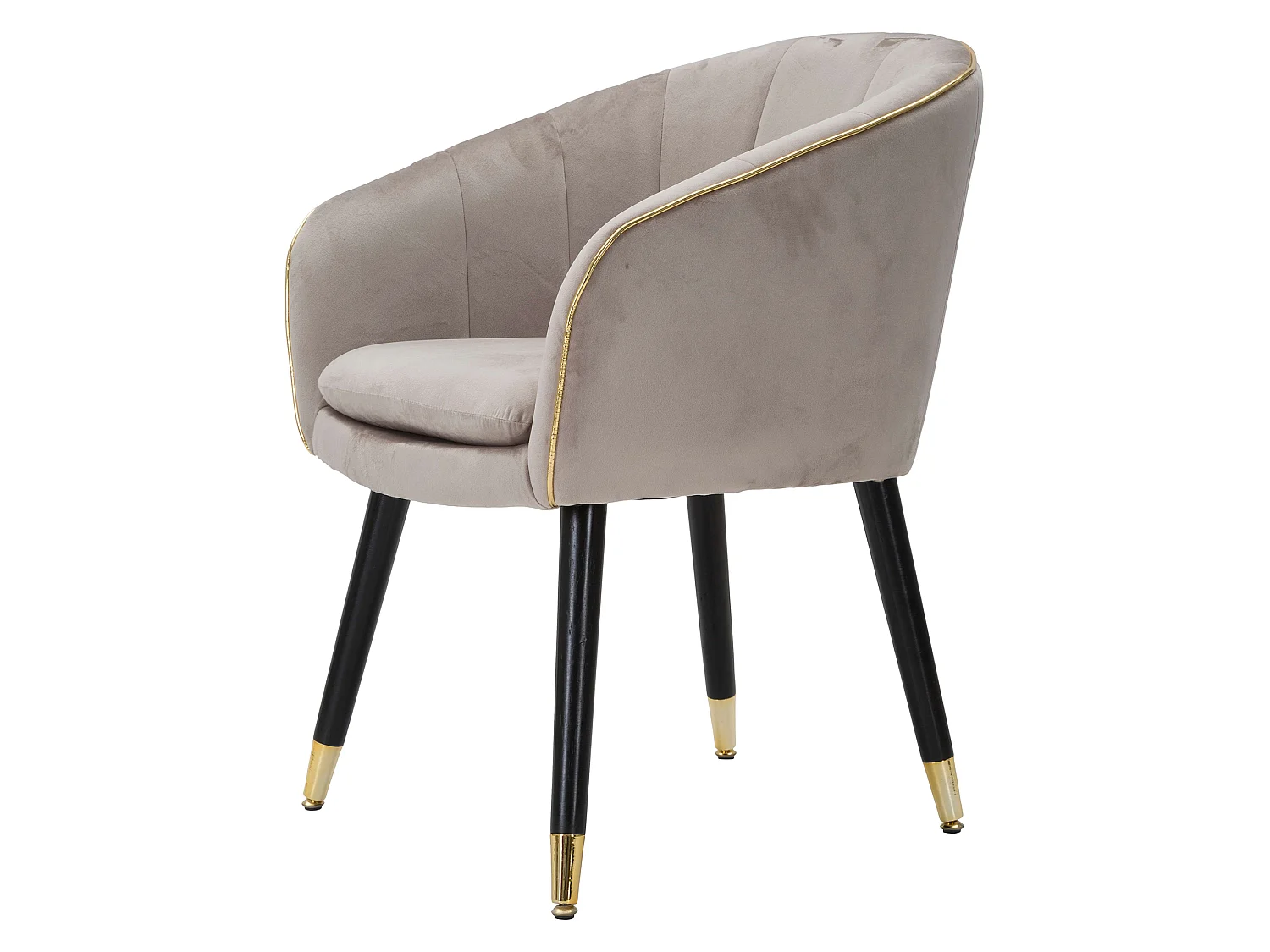 Poltrona Cachi, Braccioli, 62x58x78h cm Grigio, Poltroncina, Materiale Struttura in Tessuto, Colore Struttura oro