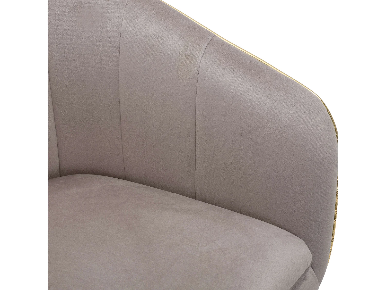 Poltrona Cachi, Braccioli, 62x58x78h cm Grigio, Poltroncina, Materiale Struttura in Tessuto, Colore Struttura oro